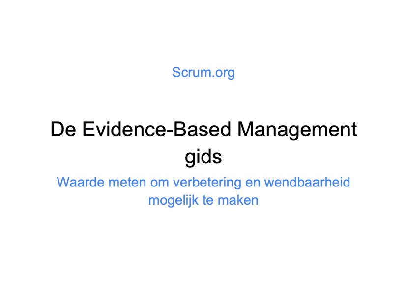 Evidence-Based Management Gids